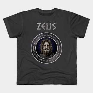 Zeus - Ancient Greek God - Zeus the Lord of Olympus and King of the Gods - Greek Mythology Kids T-Shirt